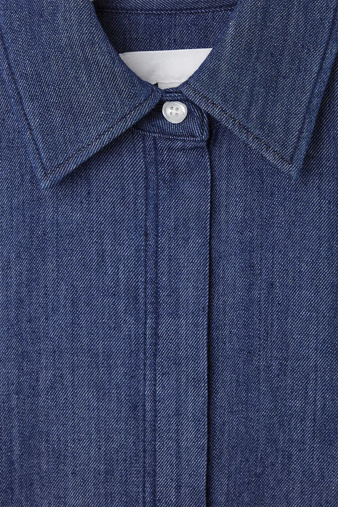 Джинсовое платье-рубашка COS