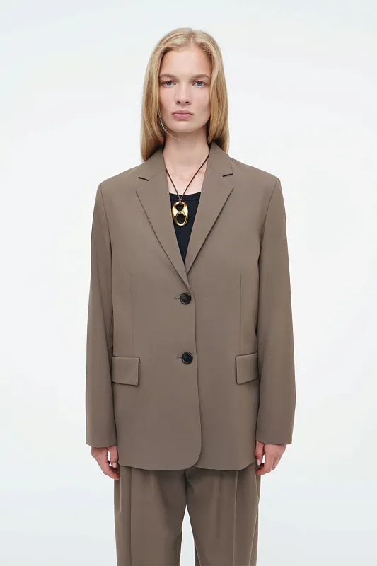 Однобортный пиджак из шерсти