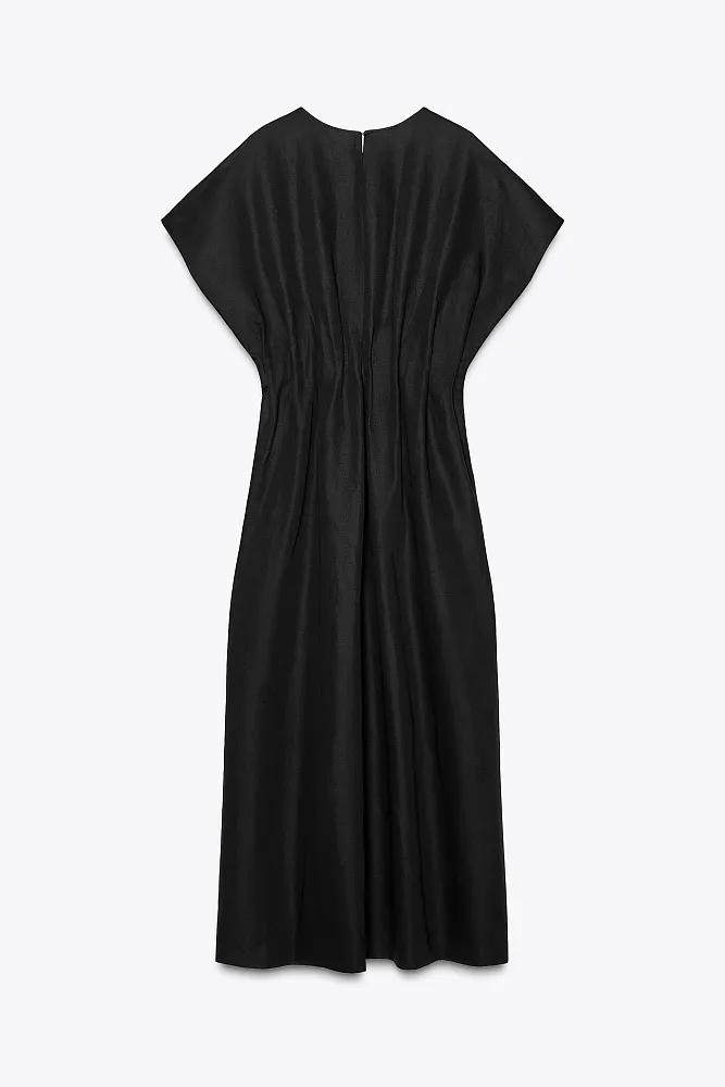 Плиссированное платье миди ZARA