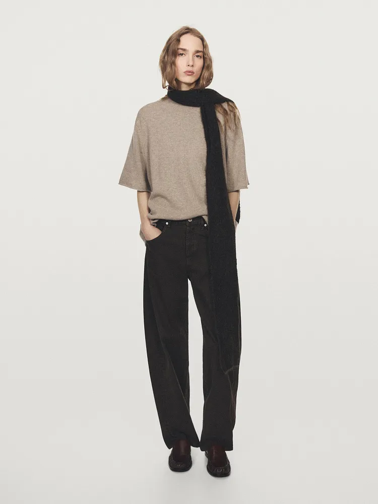 Свободный джемпер из шерсти MASSIMO DUTTI
