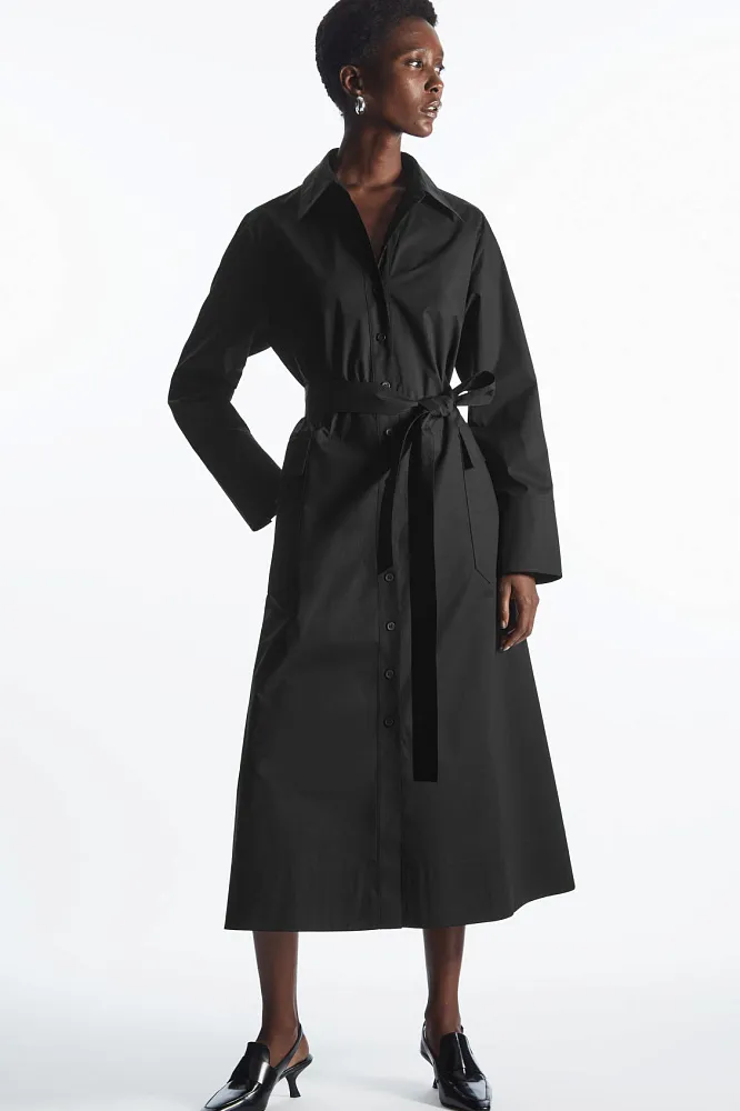 Платье-рубашка с поясом