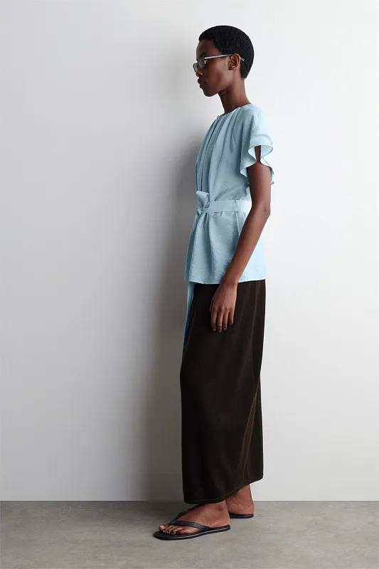 Многослойная блуза с поясом COS   Многослойная блуза с поясом COS