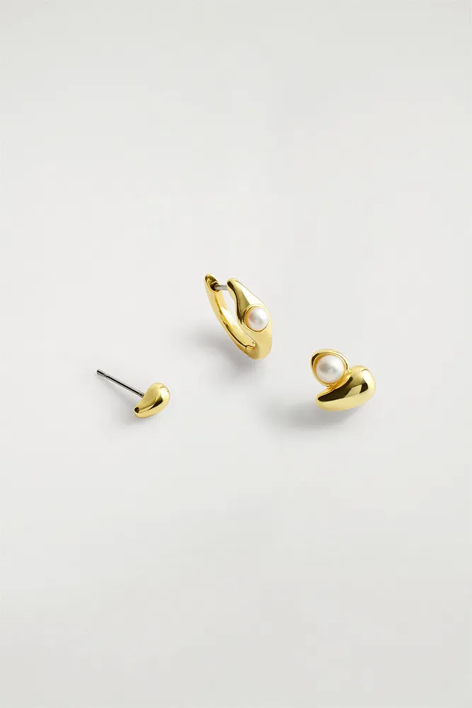 Набор из 3 непарных серег COS