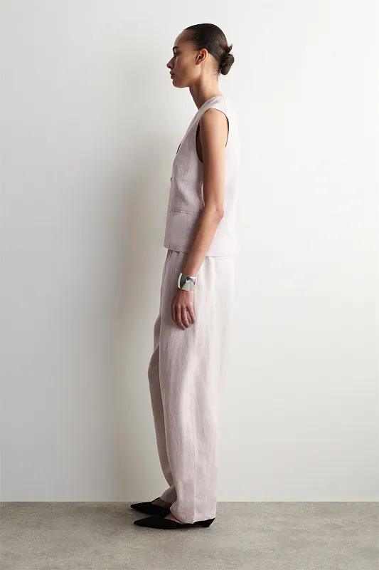 Широкие льняные брюки с эластичным поясом COS Широкие льняные брюки с эластичным поясом COS