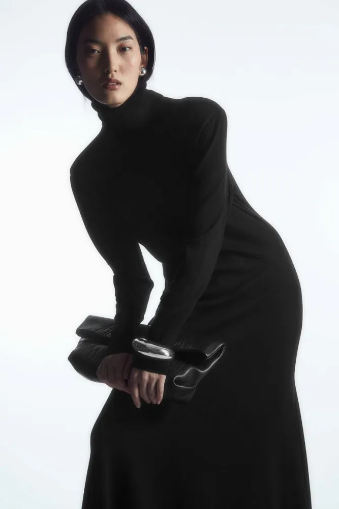 Платье макси из шерсти мериноса COS