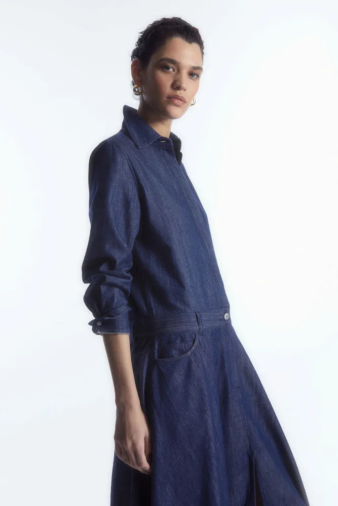 Джинсовое платье-рубашка COS