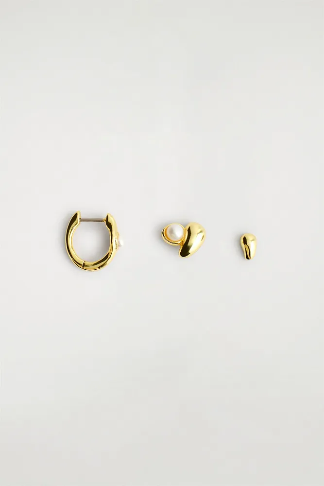 Набор из 3 непарных серег COS Набор из 3 непарных серег COS
