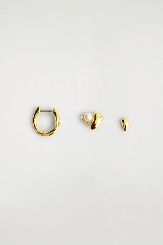 Набор из 3 непарных серег COS  