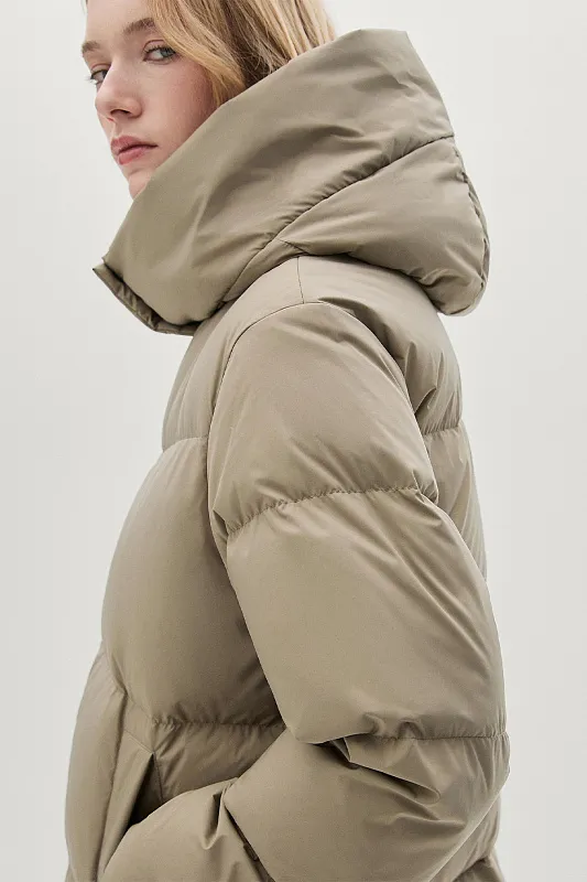 Пуховик из технологичной ткани MASSIMO DUTTI   Пуховик из технологичной ткани MASSIMO DUTTI