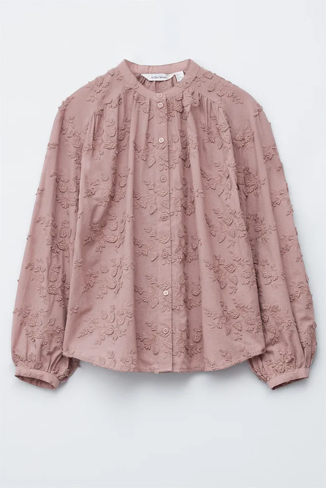 Объемная блуза с цветочной аппликацией & OTHER STORIES