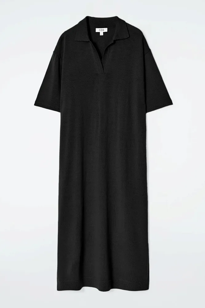 Платье-поло из мериносовой шерсти COS