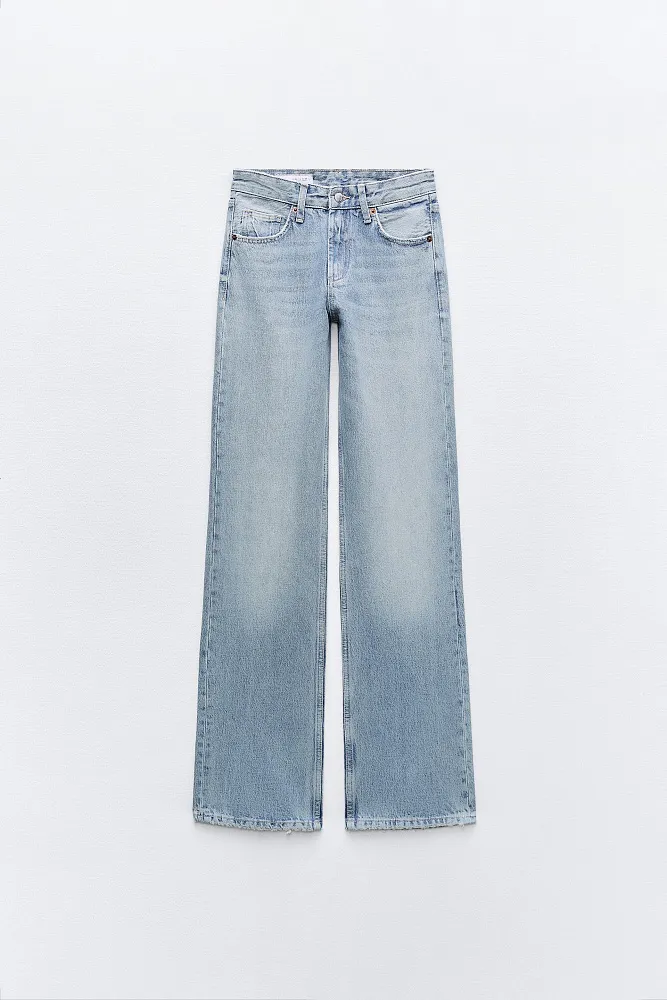Широкие джинсы TRF со средней посадкой ZARA