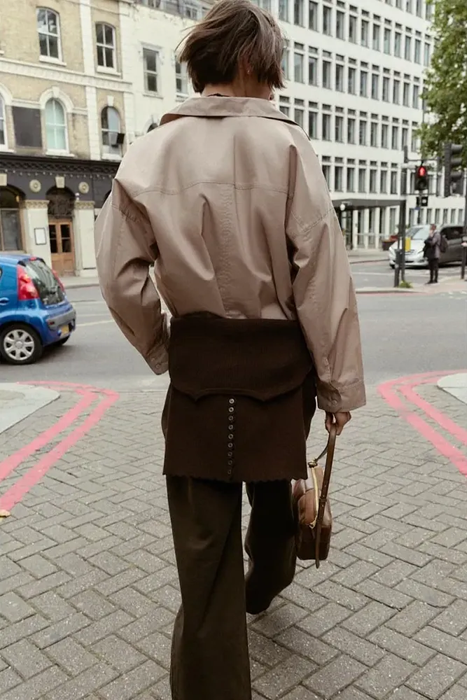 Рубашка из поплина ZARA