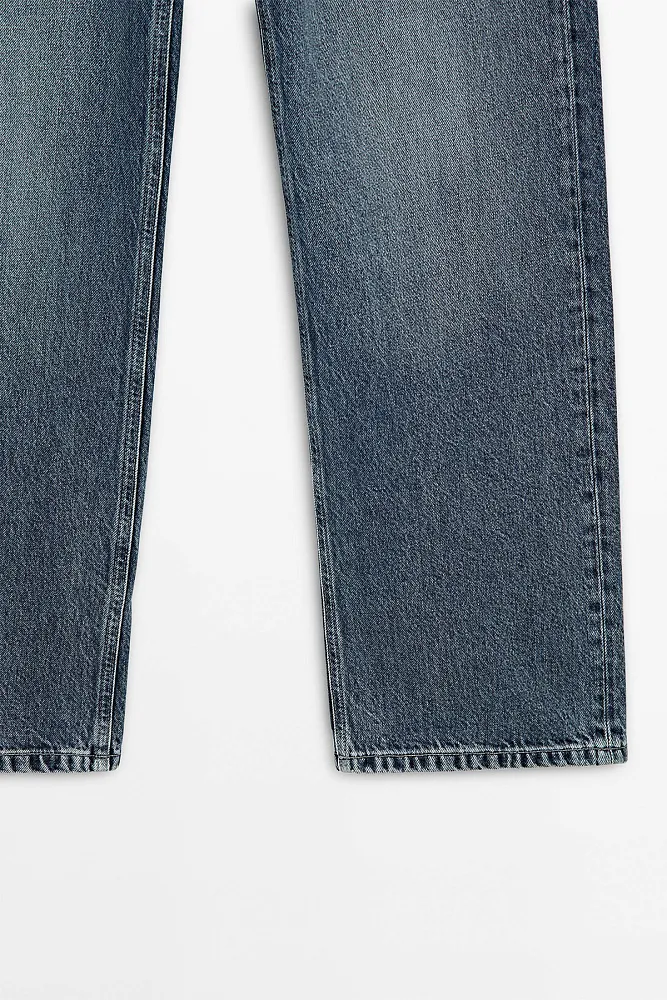 Широкие джинсы со средней посадкой MASSIMO DUTTI