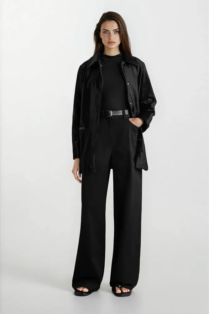 Широкие хлопковые брюки Широкие хлопковые брюки