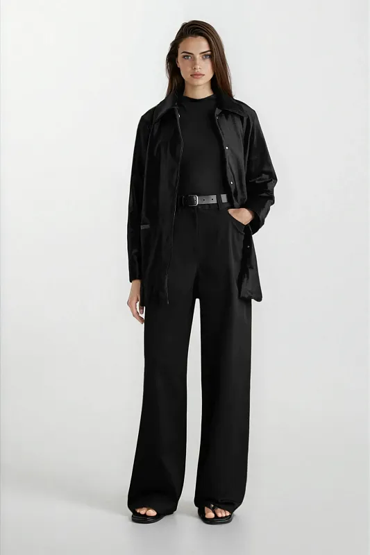 Широкие хлопковые брюки