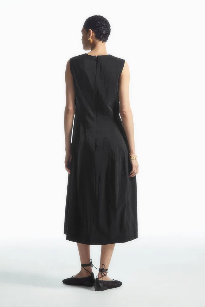 Платье миди без рукавов с прострочкой COS