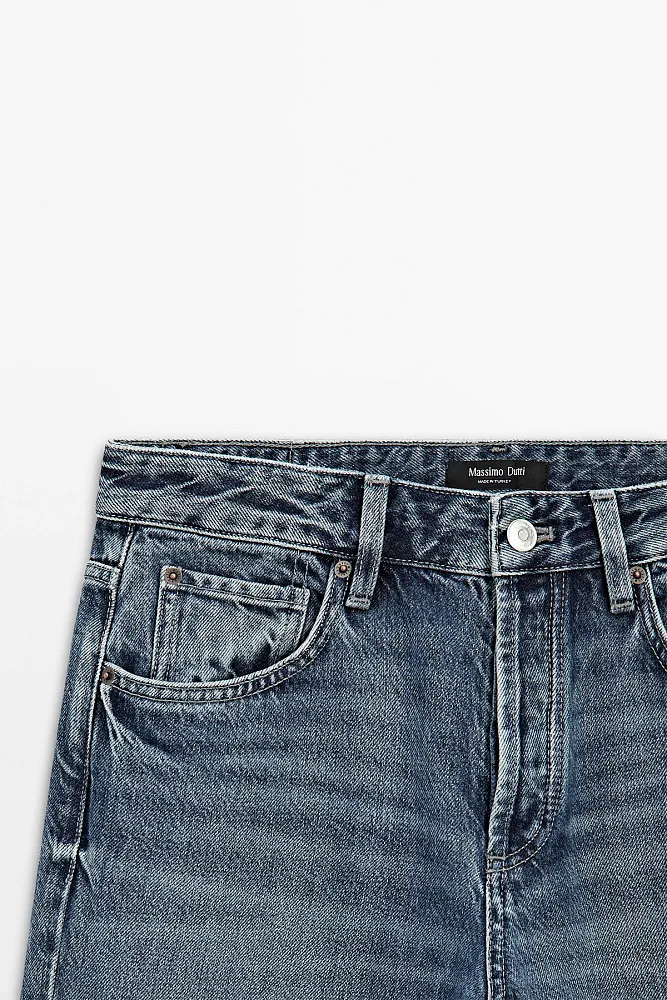 Широкие джинсы со средней посадкой MASSIMO DUTTI