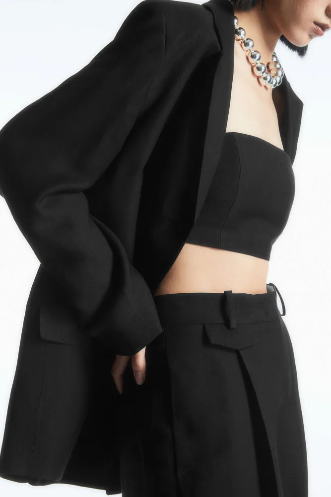 Льняные брюки с защипами COS