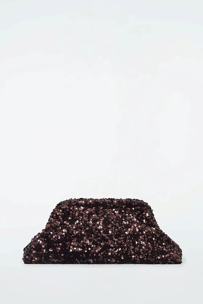 Большой клатч в рамке с пайетками COS