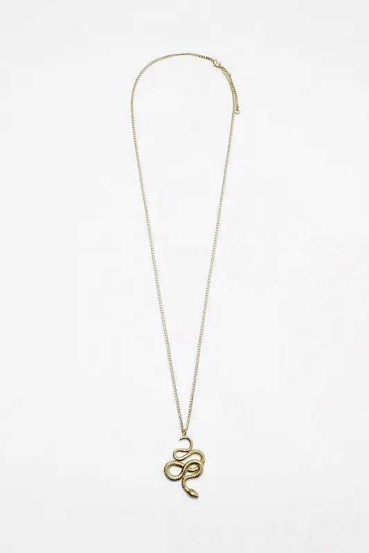 Колье с подвеской в виде змеи