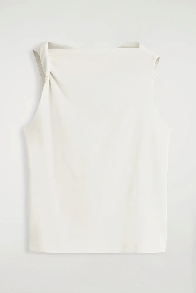 Хлопковый топ с кручеными деталями COS