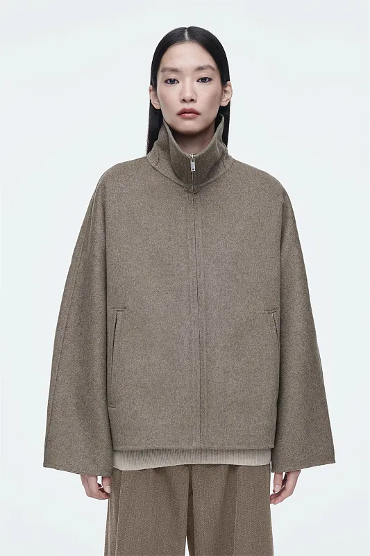 Шерстяное полупальто oversize Шерстяное полупальто oversize