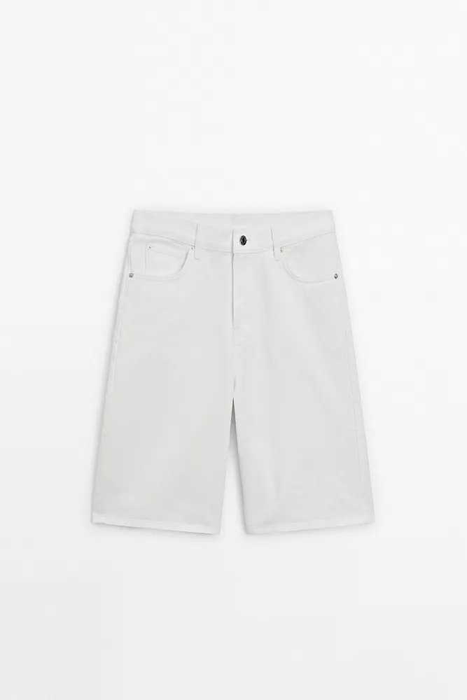 Джинсовые шорты-бермуды MASSIMO DUTTI