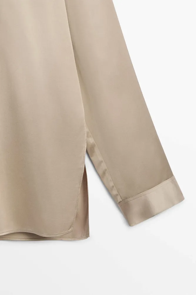 Атласная блуза MASSIMO DUTTI