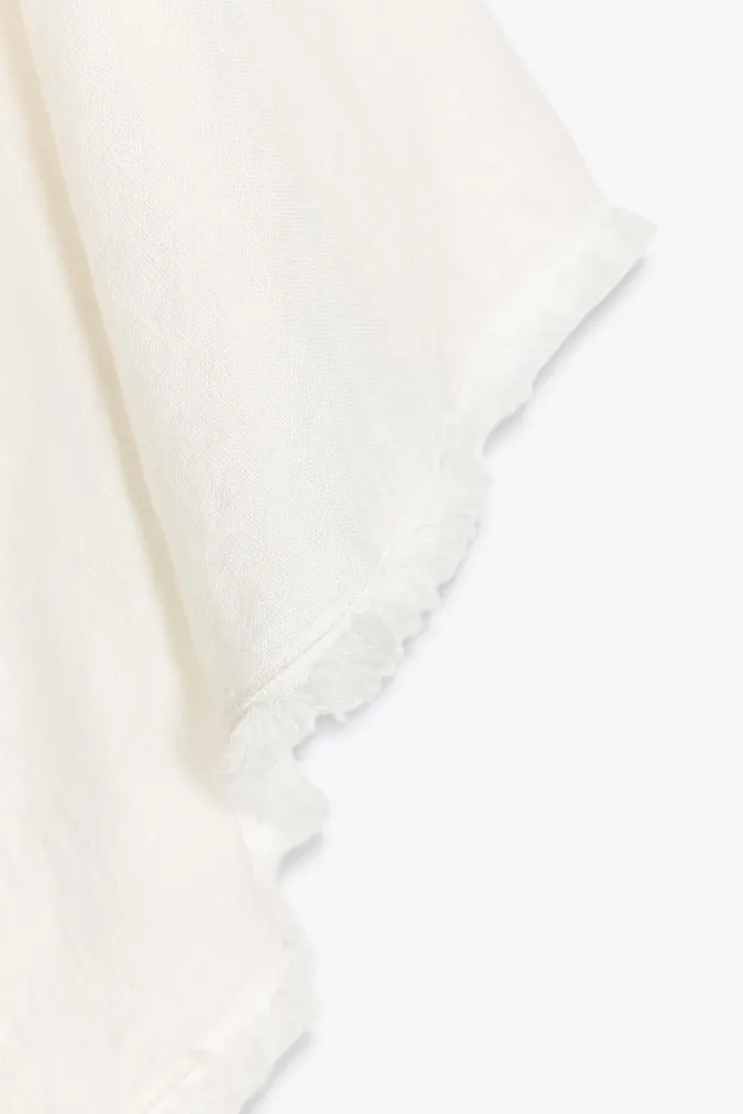 Асимметричное платье из льна ZARA