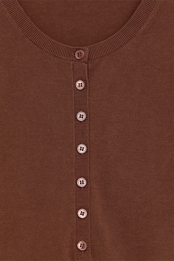 Трикотажный топ с воротником хенли ARKET