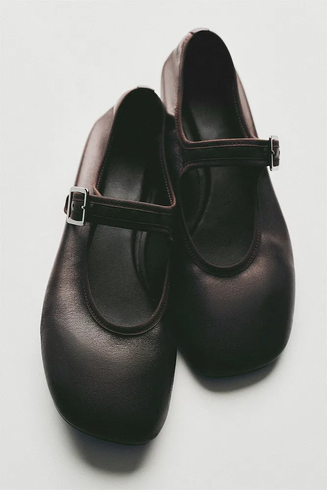 Балетки с квадратным носом COS