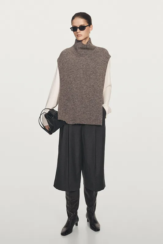 Длинные шерстяные бермуды