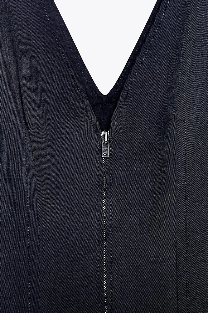 Платье-миди на молнии ZARA