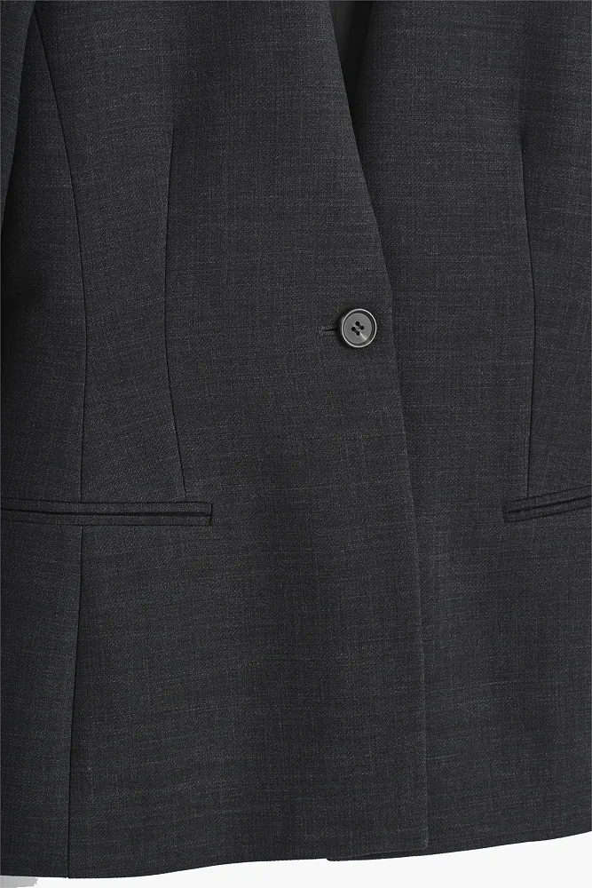 Приталенный пиджак без воротника COS