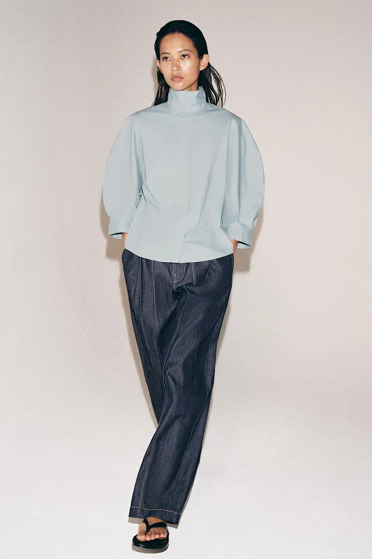 Рубашка с рукавами-фонариками