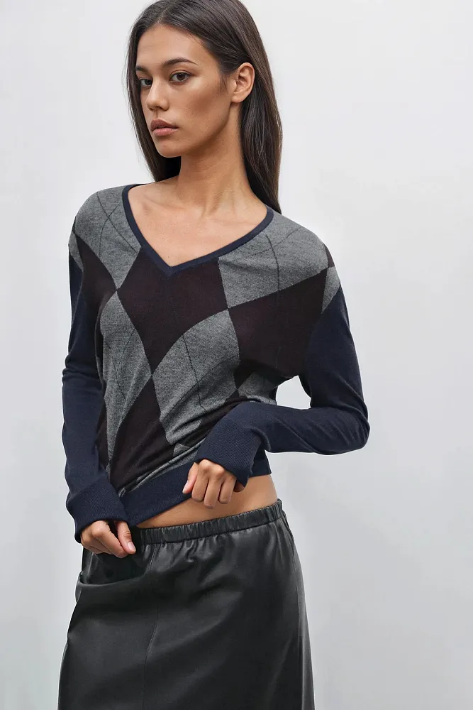 Пуловер из смеси шерсти и шелка MASSIMO DUTTI