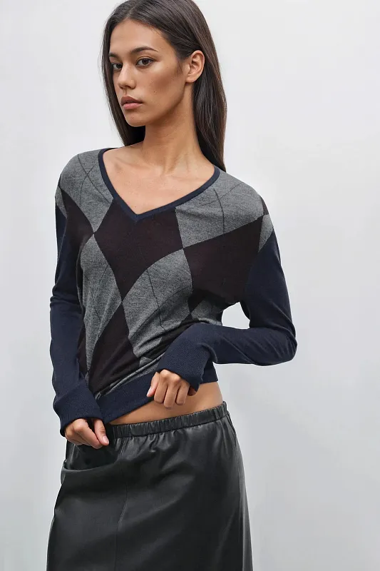 Пуловер из смеси шерсти и шелка MASSIMO DUTTI Пуловер из смеси шерсти и шелка MASSIMO DUTTI