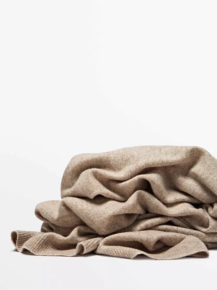 Шарф из тонкой смеси шерсти MASSIMO DUTTI