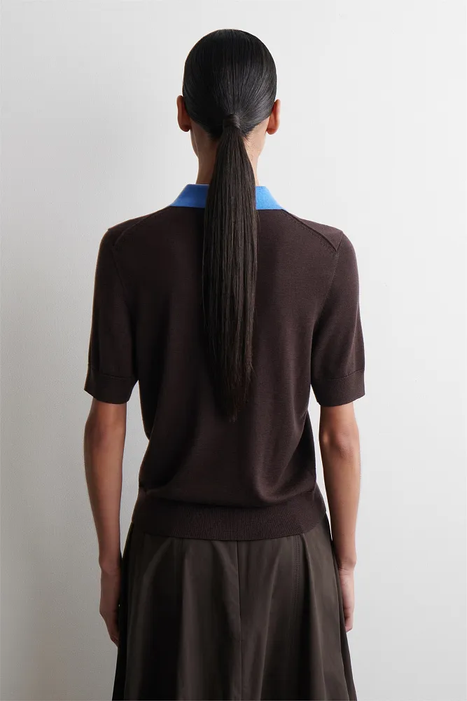 Джемпер-поло из смеси шерсти COS