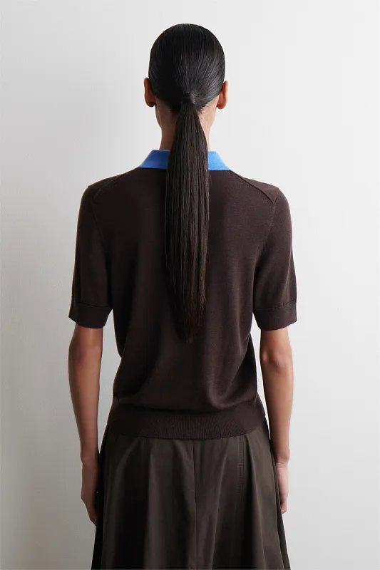 Джемпер-поло из смеси шерсти COS Джемпер-поло из смеси шерсти COS