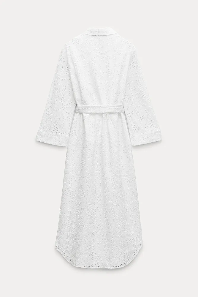 Платье с вышивкой ZARA