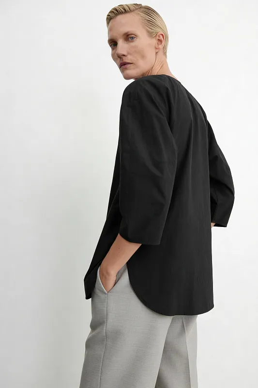 Скульптурная блуза из хлопка-поплина Pima COS Скульптурная блуза из хлопка-поплина Pima COS