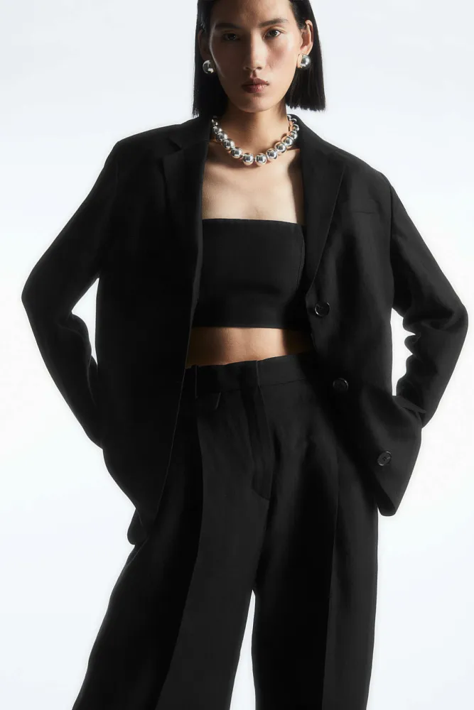 Льняные брюки с защипами COS