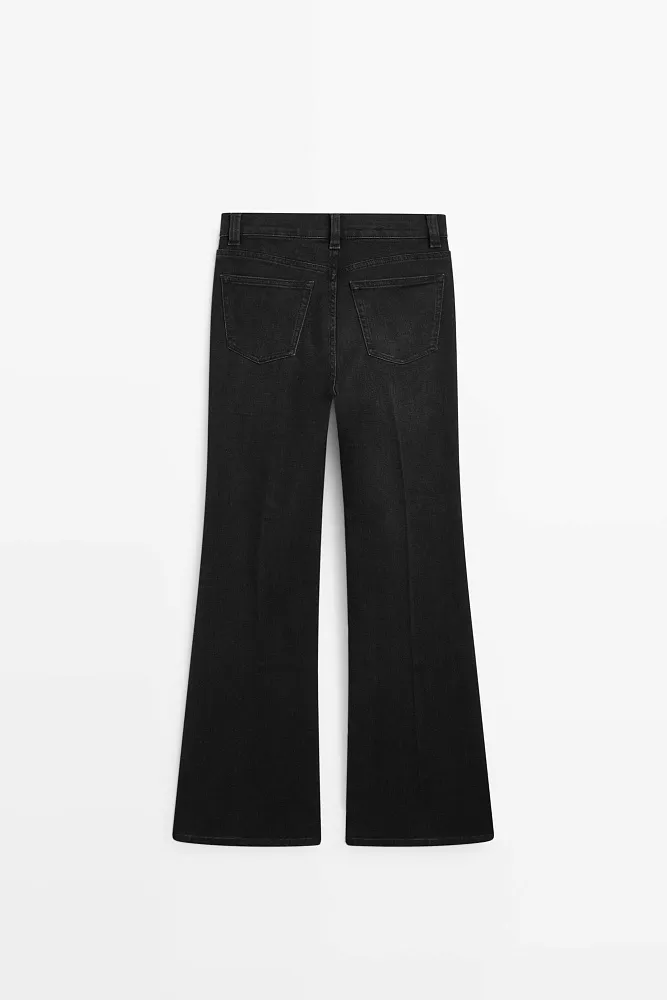 Джинсы Skinny flare с высокой посадкой MASSIMO DUTTI