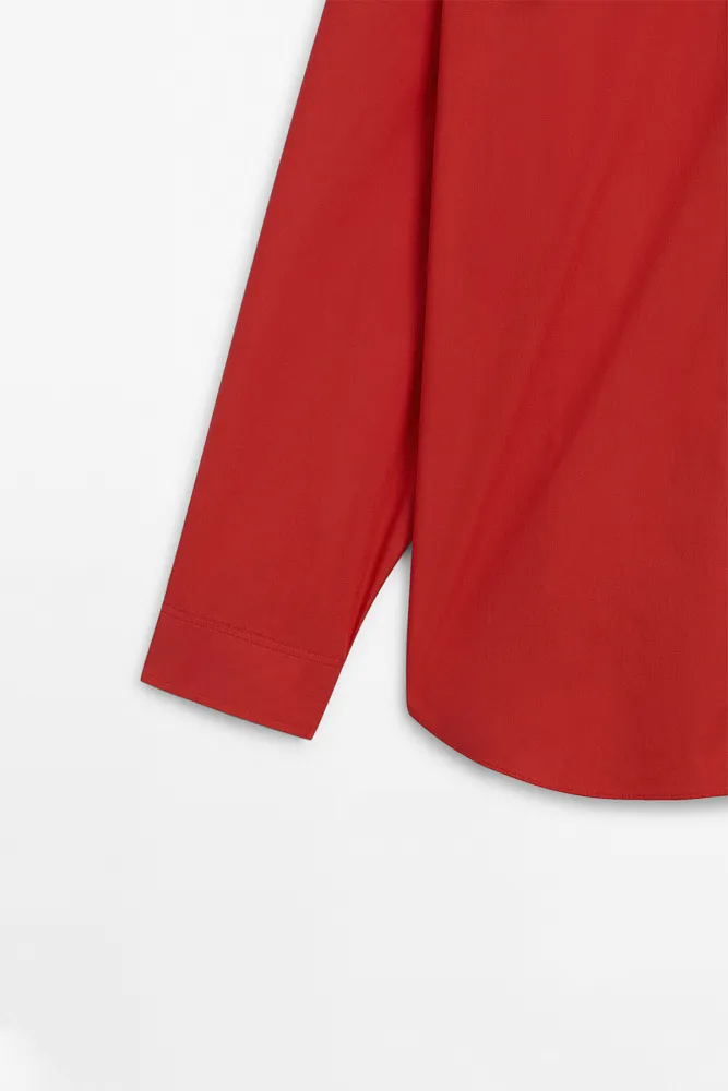 Рубашка из хлопкового поплина MASSIMO DUTTI