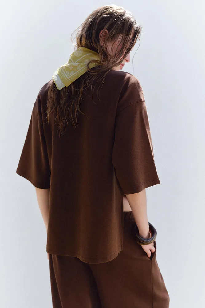 Футболка из интерлока с эффектом потертости ZARA