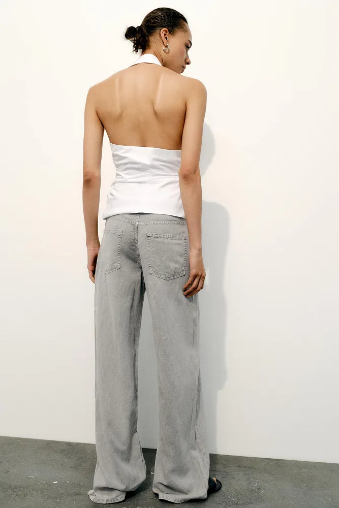 Струящиеся джинсовые брюки ZARA