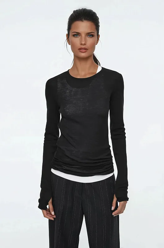 Лонгслив из шерсти мериноса