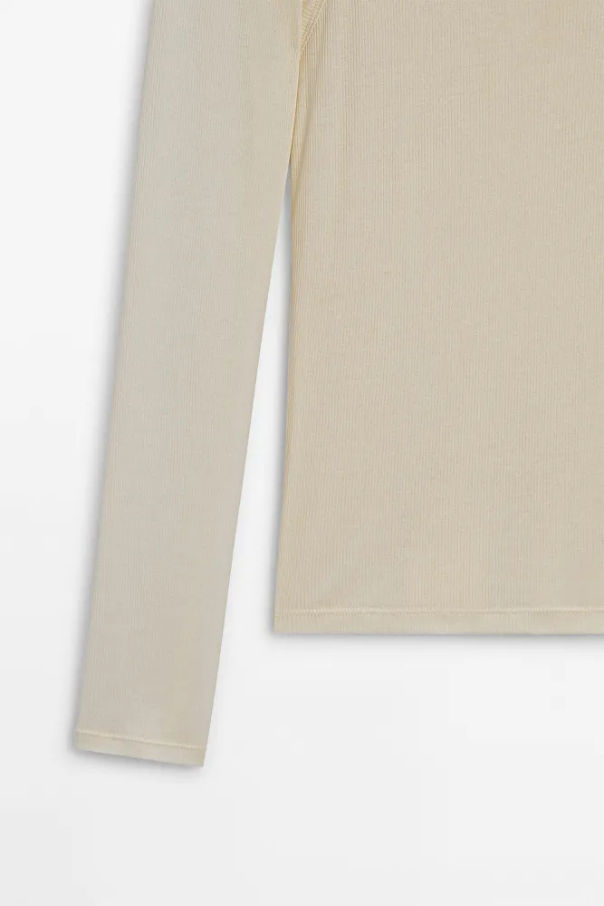 Лонгслив в рубчик MASSIMO DUTTI